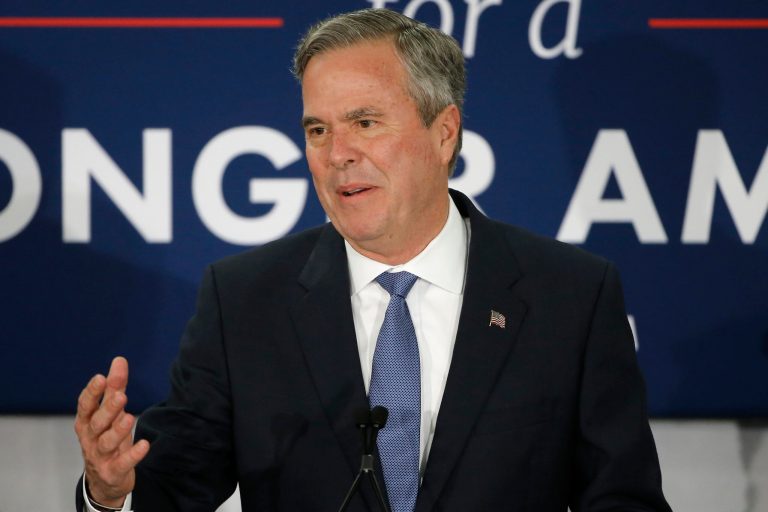 The once cash-flush former Florida governor lent his operation money before dropping out Feb. 20, the Associated Press reported, based on recently released campaign finance documents. (AP Photo/Matt Rourke, File)