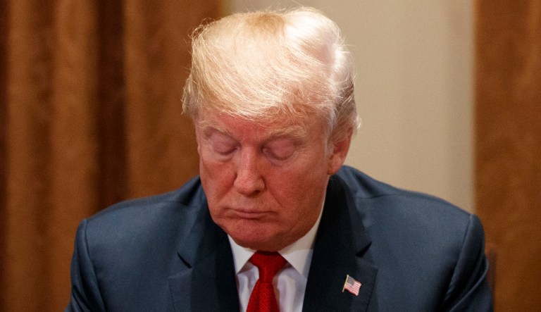 President Trump touted the stock market's performance during his first State of the Union address, a few days before the Dow shed 666 points. (AP Photo/Evan Vucci)