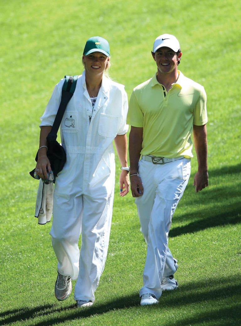 Andrew Redington/Getty Images
Rory McIlroy had his girlfriend, Caroline Wozniacki, as his caddie during the Par 3 Contest on Wednesday.