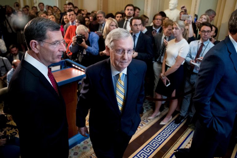 On Tuesday, GOP leadership is expected to call for a vote on a procedural motion to start debate on a House-passed bill that would partially repeal Obamacare. (AP Photo/Andrew Harnik)