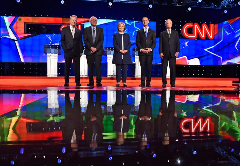 The 2016 Democratic debate season continues Saturday in Iowa, with three candidates taking the stage.Â (AP Photo/David Becker)