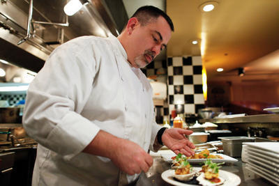 Food: Q&A, pistachio-crusted scallops with Georgia Brown’s Tom Crenshaw
