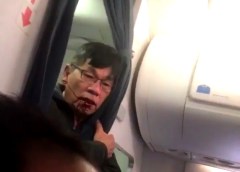 Video shows man dragged from United flight had bloodied face