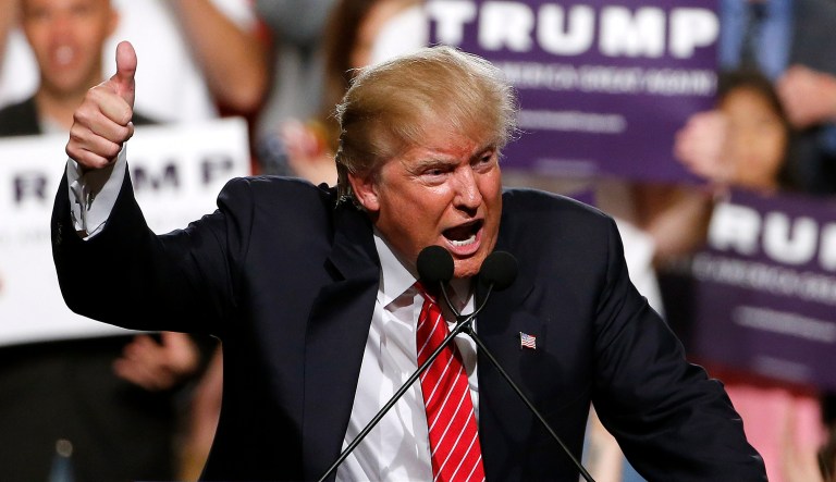 President Trump's intensifying feud with a sitting Republican senator will take center stage Tuesday evening in Phoenix. (AP Photo/Ross D. Franklin, File)