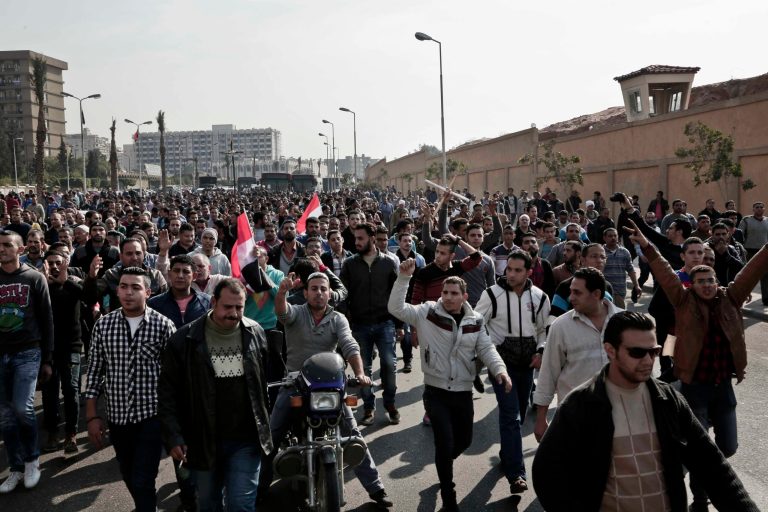 Sisi portrays himself as the Copts' champion, which only makes them more a target of the Islamists. (AP Photo/Nariman El-Mofty)