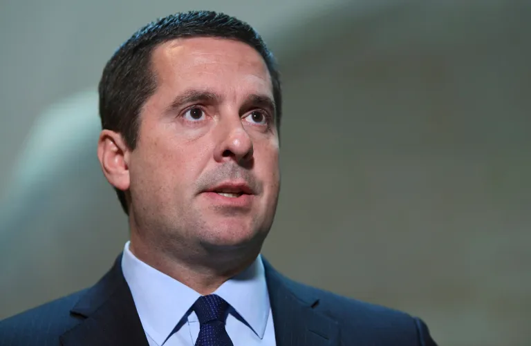 File-This Oct. 24, 2017, file photo shows House Intelligence Committee Chairman Rep. Devin Nunes, R-Calif., speaking on Capitol Hill in Washington. Twitter accounts linked to Russian influence operations are pushing a conservative meme related to the investigation of Russian election interference, researchers say. (AP Photo/Susan Walsh, File)