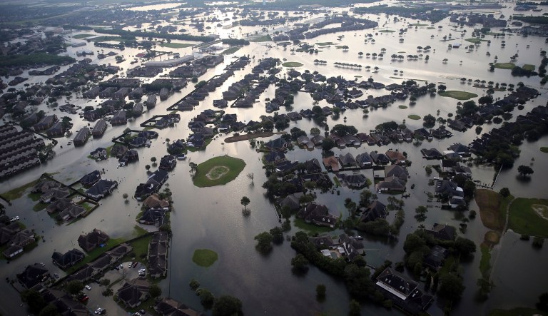 AccuWeather founder Joel Myers said the cost of Harvey would exceed the combined costs of Hurricane Katrina and Superstorm Sandy, which had been the top two most expensive natural disasters to hit the United States. (AP Photo/Gerald Herbert)