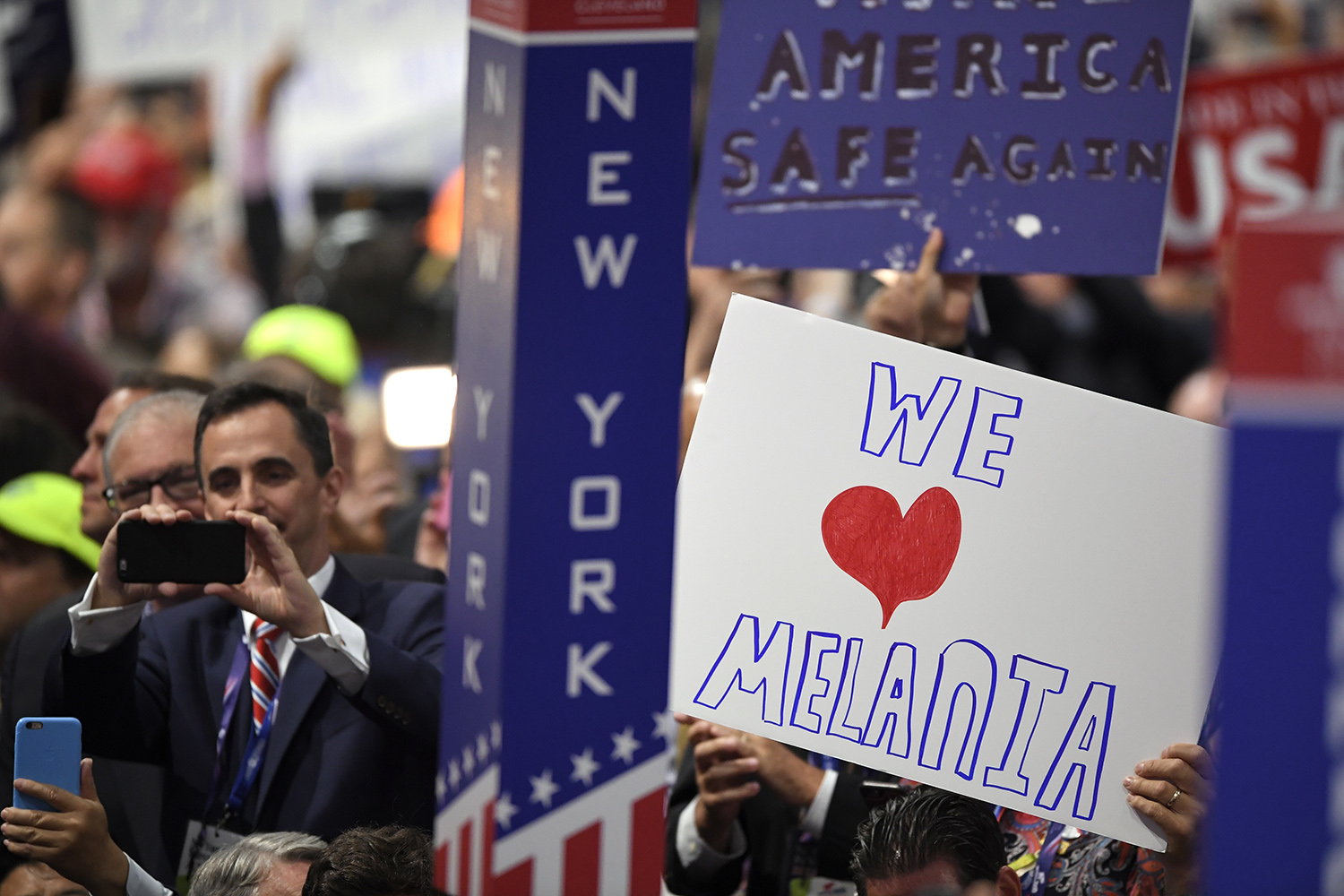 Delegates reject ‘made up’ Melania Trump plagiarism controversy