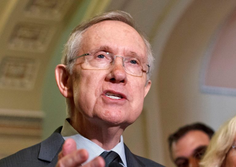 In this June 5, 2012 file photo, Senate Majority Leader Harry Reid, D-Nev. speaks on Capitol Hill in Washington. (AP Photo/J. Scott Applewhite, File)