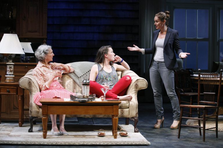   This undated photo released by The Publicity Office shows, from left, Beth Dixon, Virginia Kull and Amy Brenneman in a scene from Gina Gionfriddoâs play 