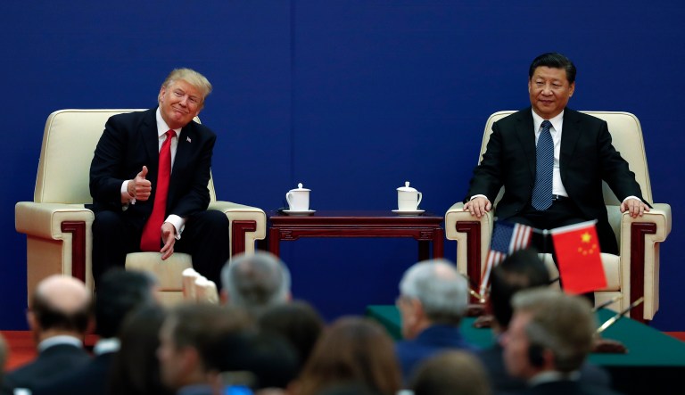 Former Obama press secretary Jay Carney noted that the last three presidents all insisted on taking questions during their visit to China. (AP Photo/Andy Wong)