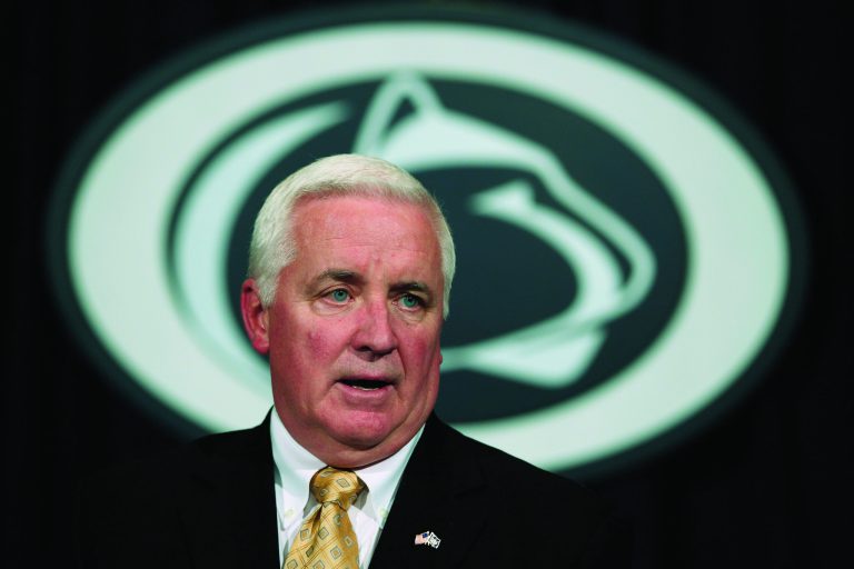 FILE - In this Nov. 10, 2011 file photo, Pennsylvania Gov. Tom Corbett makes remarks during a news conference after a Penn State Board of Trustees meeting in State College, Pa. Corbett said Tuesday, Jan. 1, 2013 he plans to sue the NCAA in federal court over sanctions imposed against Penn State in the wake of the Jerry Sandusky child sexual abuse scandal. (AP Photo/Matt Rourke, File)