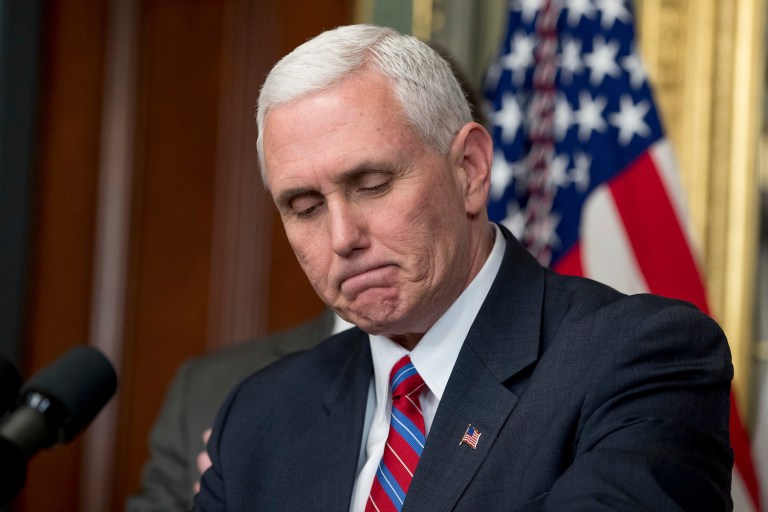 What Pence did was legal, whereas Clinton has to account for the Presidential Records Act and Federal Records Act. (AP Photo/Andrew Harnik)