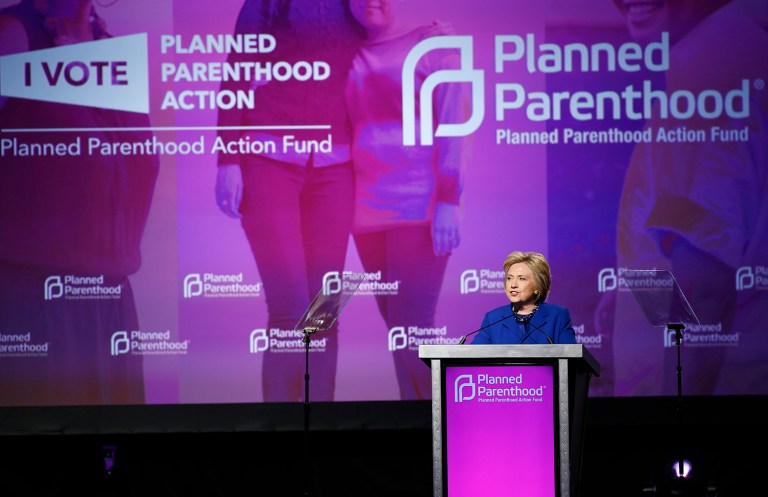 Planned Parenthood PAC has given their blessing exclusively to Democrats. First John Kerry, then Barrack Obama, and most recently Hillary Clinton. (AP Photo/Alex Brandon)