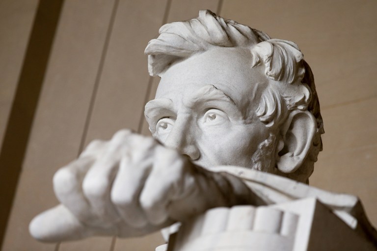 Abraham Lincoln II was obsessed with his grandfather's handwriting until it became identical. (AP Photo/Andrew Harnik)