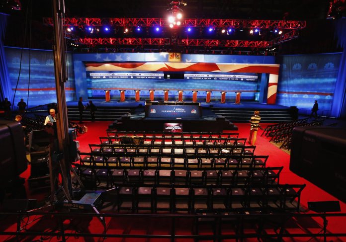 For the press, CNBC's pre-debate show was inane, insipid and entirely boring. (AP Photo/Brennan Linsley)