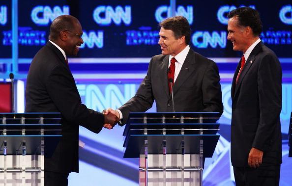 The GOP’s new top tier: Romney, Perry, Cain