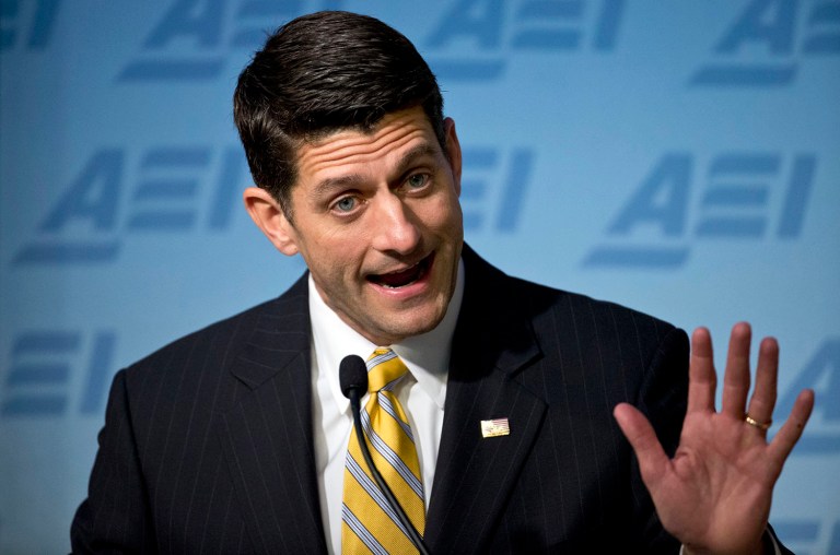 Paul Ryan was asked on CNN if he can trust Donald Trump, and his first response was to laugh off the question. (AP Photo)