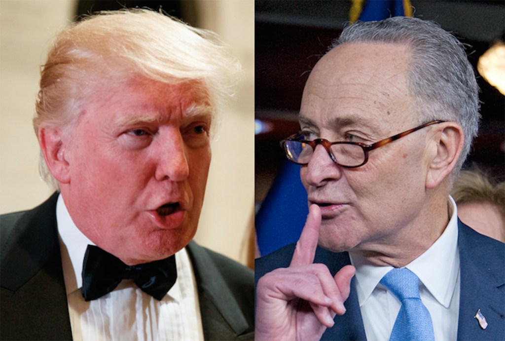 Trump pounds ‘head clown’ Chuck Schumer