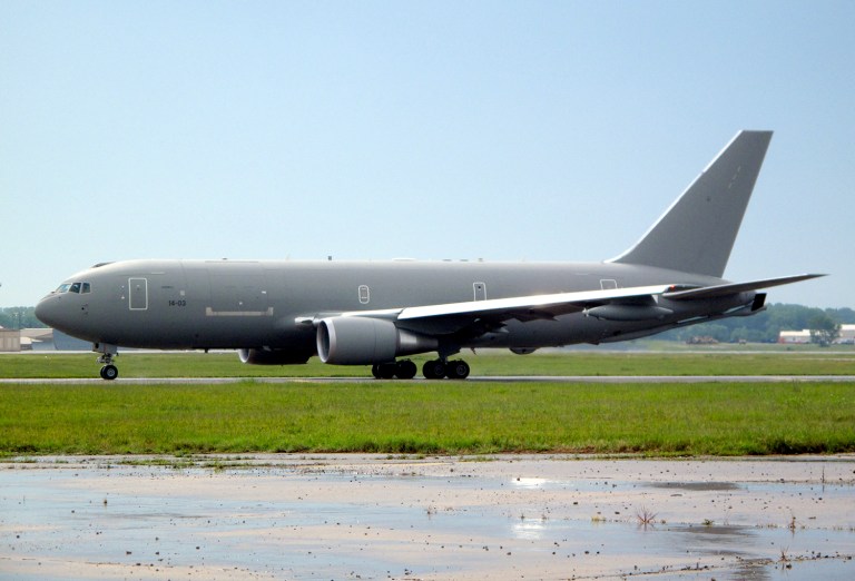 Boeing took a hit due to charges connected to the KC-46 Pegasus tanker contract. (Jordan Martin/Creative Commons photo)