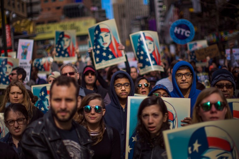 The protests actively undermine his presidency after a lawful, constitutional election. (AP Photo/Andres Kudacki)