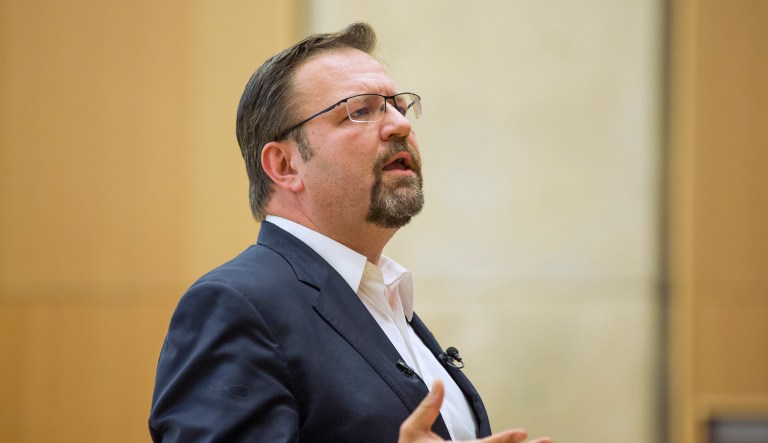 According to his LinkedIn profile, the former deputy assistant to the president has worked at Heritage as a consultant since October. (Casey Toth/The Herald-Sun via AP)