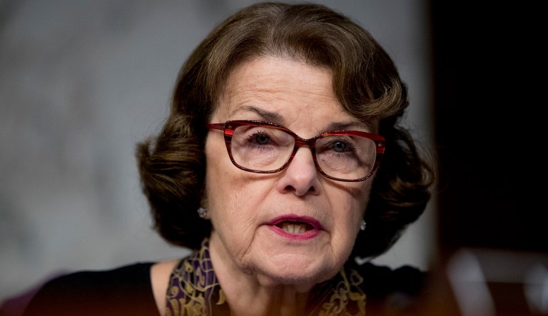 Sen. Dianne Feinstein, D-Calif., warned Silicon Valley executives that Congress would step in and do something about the foreign disinformation problem if the tech industry didn't do it itself. (AP Photo/Andrew Harnik)