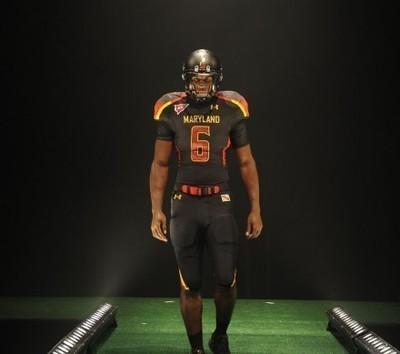 The new black uniform to be seen for the first time on Saturday when the Terps take on West Virginia.