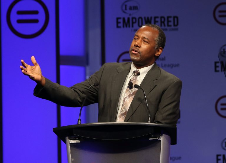 Carson criticized the U.S. for allowing Iran to obtain ballistic missiles and not dismantling their nuclear infrastructure. (Joe Raedle/Getty Images)