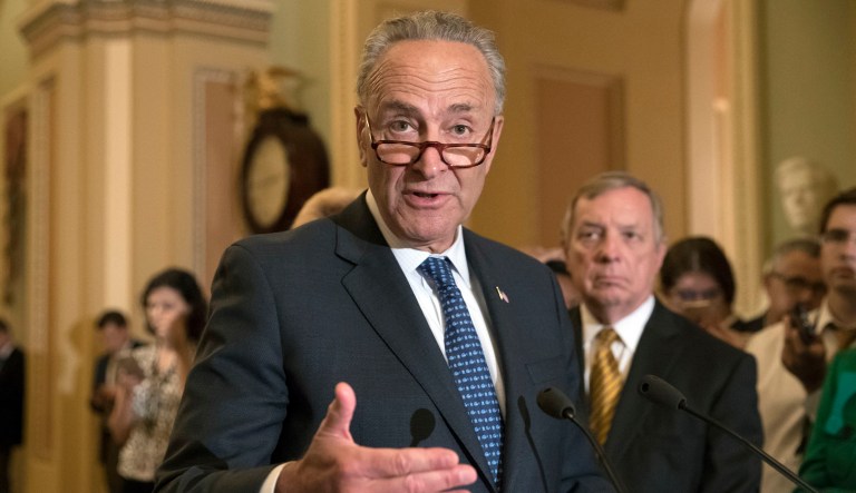 President Trump placed a phone call to Senate Minority Leader Chuck Schumer, D-N.Y., on Friday to talk healthcare. (AP Photo/J. Scott Applewhite)