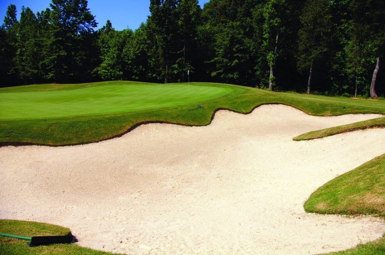 Kevin Dunleavy
One of the massive bunkers at Viniterra near Richmond, this one at hole 4, which give shape and definition to the Rees Jones designed course.