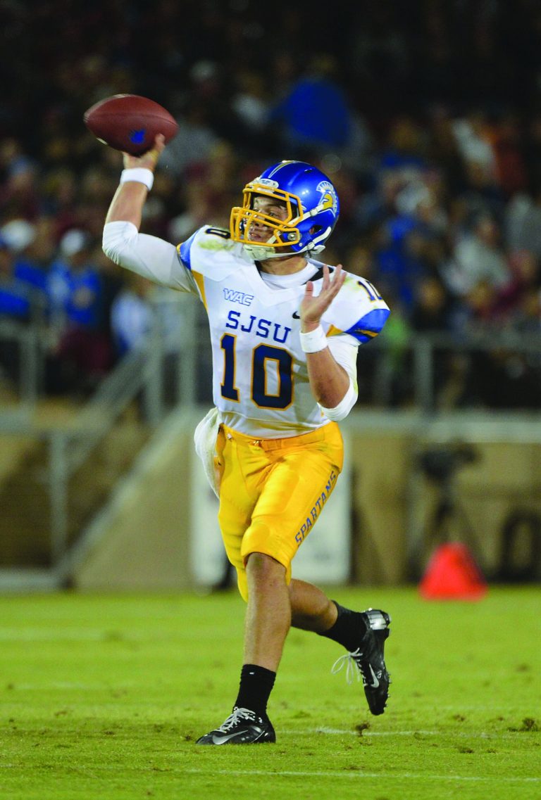 Thearon W. Henderson/Getty Images 
San Jose State quarterback David Fales ranks seventh in passing in the FBS with 3,798 passing yards.