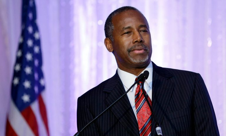Republican presidential candidate Ben Carson speaks during the Black Republican Caucus of South Florida event benefiting the group's scholarship fund Friday, Nov. 6, 2015, in Palm Beach Gardens, Fla. (AP Photo/Alan Diaz)