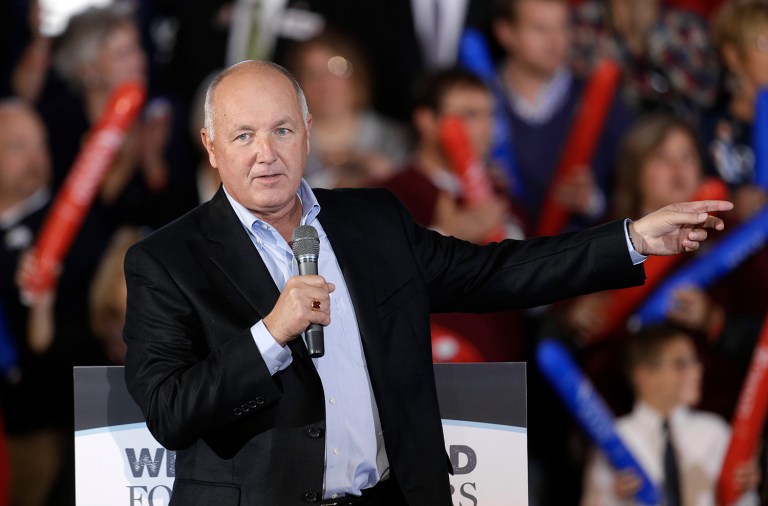 Former Rep. Pete Hoekstra, R-Mich., said on CNN Thursday that Trump can't use torture techniques such as waterboarding at the moment because Congress forbids it. But that could change. (AP Photo/Paul Sancya)