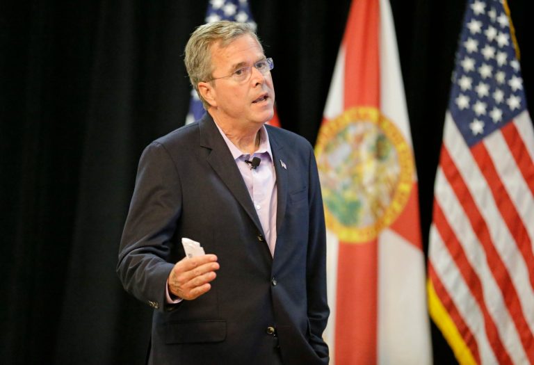 Republican presidential candidate former Florida Gov. Jeb Bush speaks at a small business town hall meeting, Monday, July 27, 2015, in Longwood, Fla. (AP Photo/John Raoux)