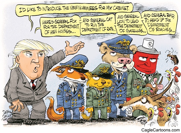 Editorial cartoon: Introducing the Cabinet nominees