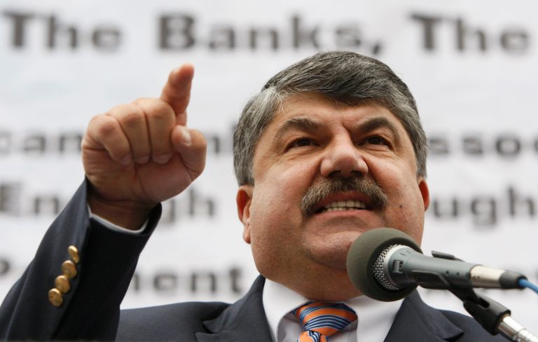 Hoping to avoid the turmoil that plagued the labor movement during the 2008 presidential election, AFL-CIO President Richard Trumka said Thursday the federation's member unions will withhold their presidential endorsements until they all agree on a candidate. (AP Photo/Kiichiro Sato)