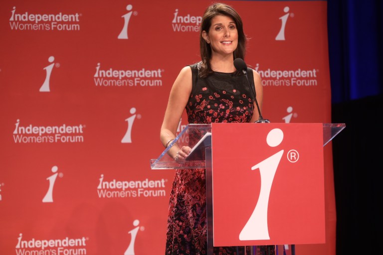 Nikki Haley: ‘The absence of freedom hurts women the most’