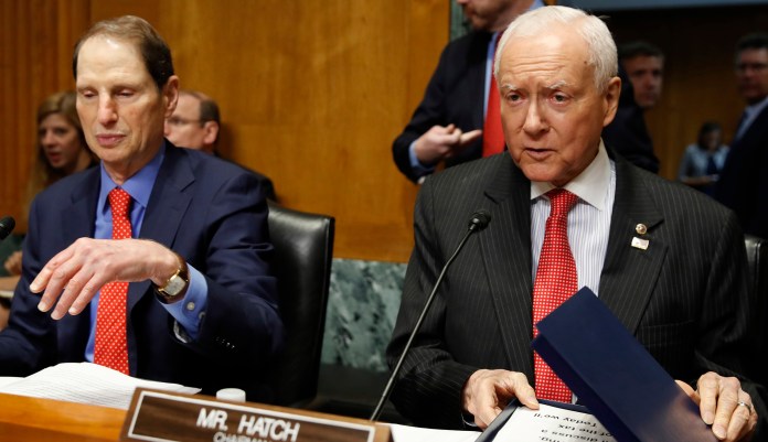 Senate Finance Committee Chairman Orrin Hatch said he "can't wait to get it, look it over, see if we can take it or amend it and make it better." (AP Photo/Jacquelyn Martin)