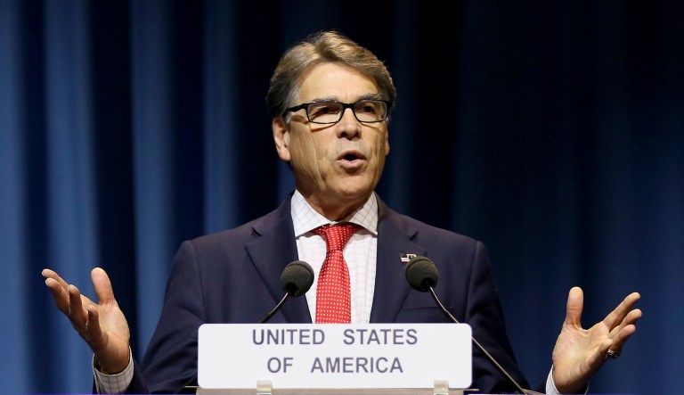 Energy Secretary Rick Perry is the latest Cabinet-level official to be found to have used a chartered flight. Perry took a private chartered flight to visit a uranium-processing facility in Ohio the day before HHS Secretary Tom Price resigned. (AP Photo/Ronald Zak)