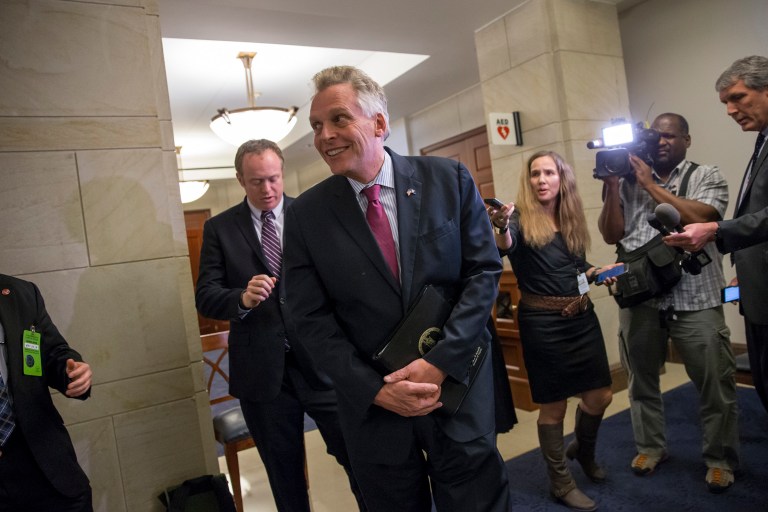 If the Democratic duo beats Donald Trump and Indiana Gov. Mike Pence in November, long-time Clinton confidant Terry McAuliffe — the Democratic governor of Virginia — could select any person to fill Kaine's seat. (AP Photo/J. Scott Applewhite)