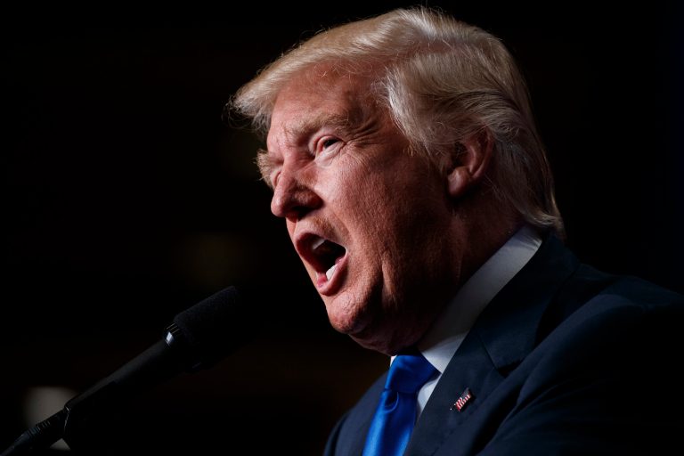 Donald Trump said Tuesday evening that he'd love fight Vice President Joe Biden. (AP Photo/ Evan Vucci)