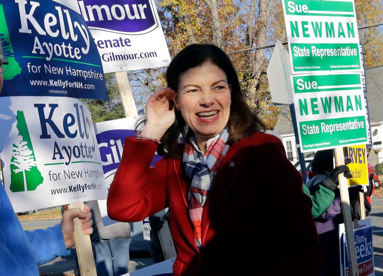 Sen. Kelly Ayotte's defeat in New Hampshire means the Senate Armed Services Committee is losing a vocal, senior Republican member who has made the saving the A-10 and keeping Guantanamo Bay open priorities of her time on the committee. (AP Photo/Elise Amendola)