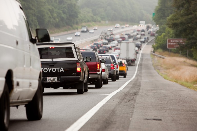 Commuters face daily congestion on I-270 between Frederick, MD and the beltway. In Rockville, MD on Tuesday July 21, 2009.

Andrew Harnik/Examiner