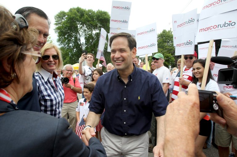 Sen. Marco Rubio is spending most of his time campaigning in the key early primary states of Iowa, New Hampshire, South Carolina and Nevada -- as are most GOP contenders.Â (AP Photo/Mary Schwalm)