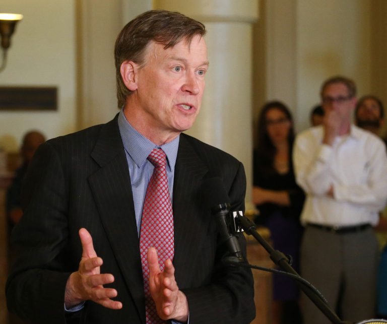 Colorado Gov. John Hickenlooper said that outside money given to two Democrats in recall elections may have hurt the candidates' chances.  (AP File)
