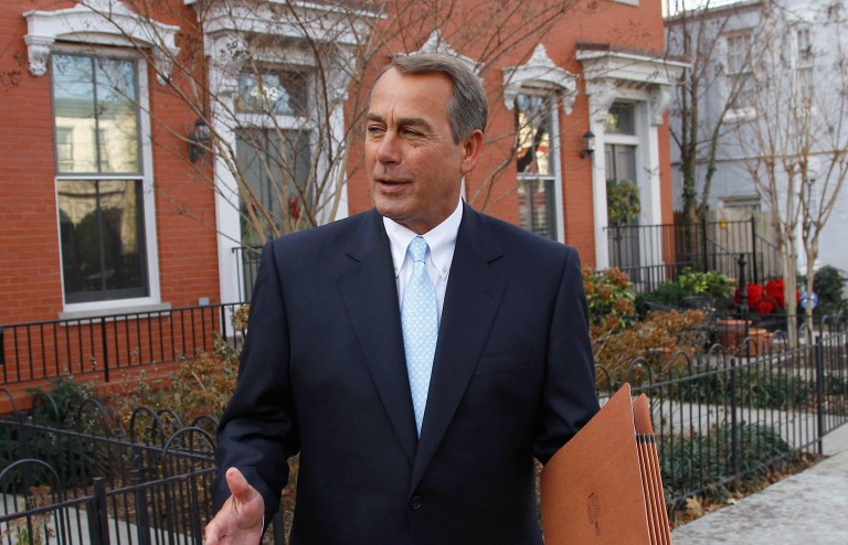 John Boehner's cashout is outrageous. It's outrageous not because it's extraordinary — it's not — but because it's totally ordinary. (AP Photo/Alex Brandon, File)