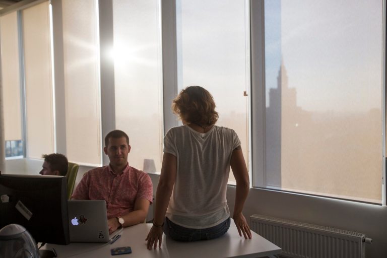 Measure requires businesses to negotiate how much workers are expected to respond to emails and other tasks. (AP Photo/Alexander Zemlianichenko)