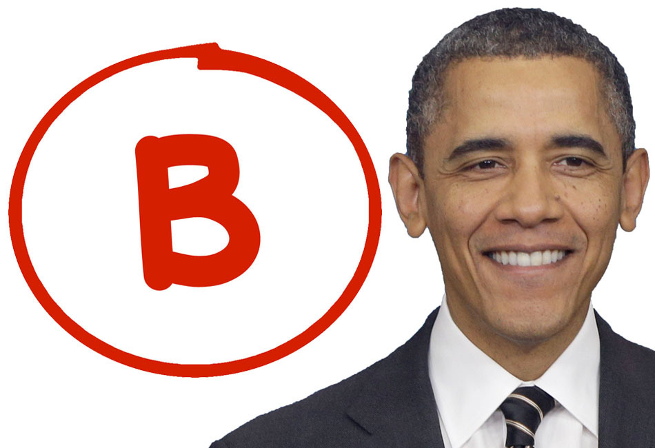 Zogby Report Card: Too cautious to be FDR, but winning