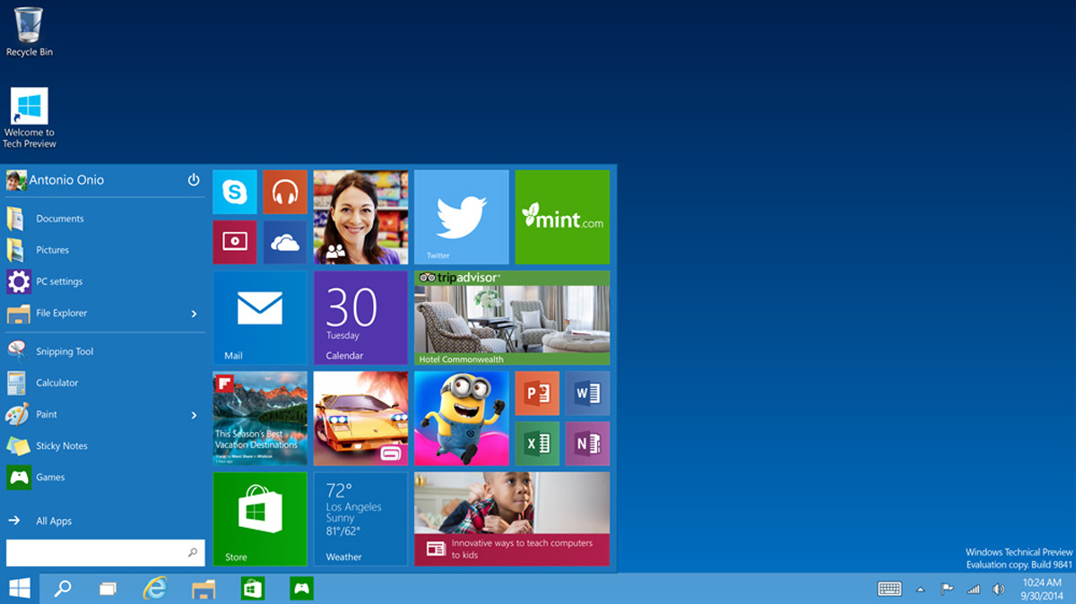 Windows 10 tries blending new with familiar